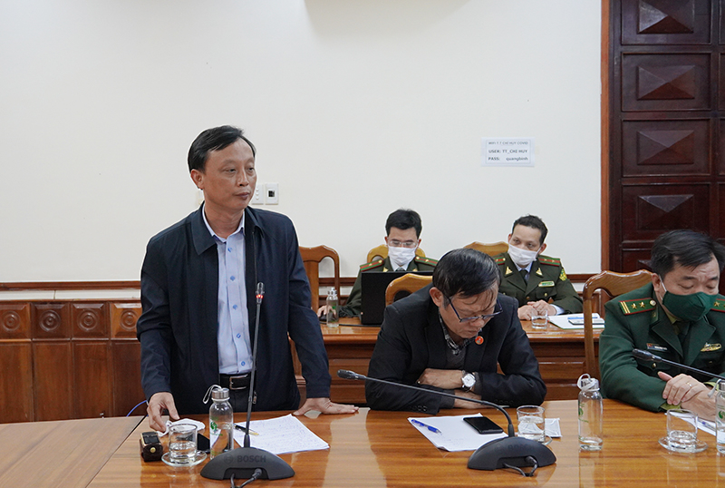 Đồng chí Giám đốc Sở Nông nghiệp-PTNT phát biểu tại buổi làm việc.