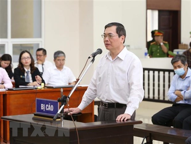 Bị cáo Vũ Huy Hoàng. (Ảnh: Phạm Kiên/TTXVN)