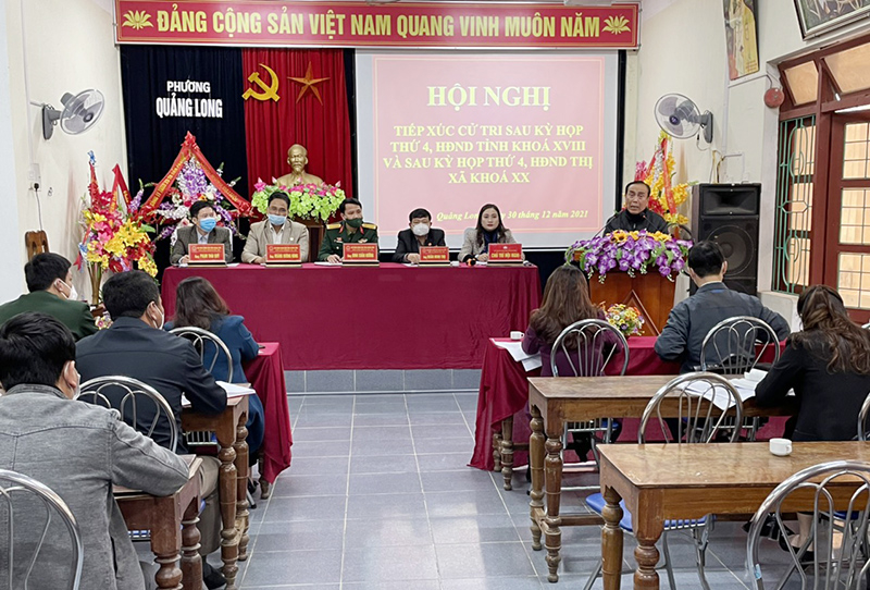 Tổ đại biểu HĐND tỉnh tiếp xúc cử tri tại phường Quảng Long, TX. Ba Đồn