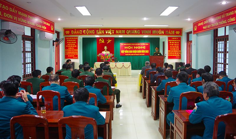Dự kiến, lễ giao nhận quân năm 2022 của huyện Tuyên Hóa sẽ tổ chức vào lúc 7 giờ ngày 16-2-2022