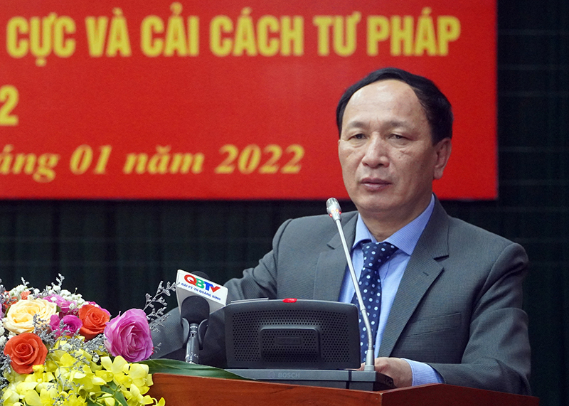 Đồng chí Phó Bí thư Thường trực Tỉnh ủy Trần Hải Châu phát biểu chỉ đạo tại hội nghị