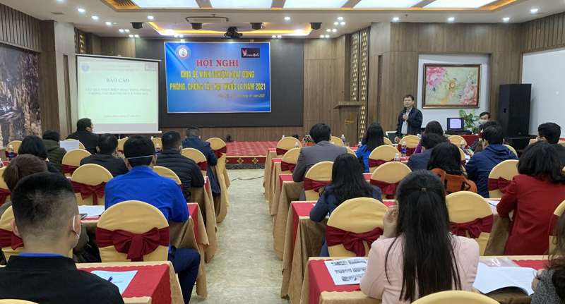 Đại diện CDC Quảng Bình trao đổi về các hoạt động phòng chống THTL trong năm 2021.