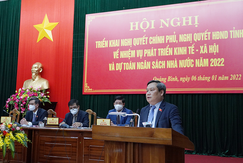 Đồng chí Bí thư Tỉnh ủy Vũ Đại Thắng phát biểu chỉ đạo tại hội nghị