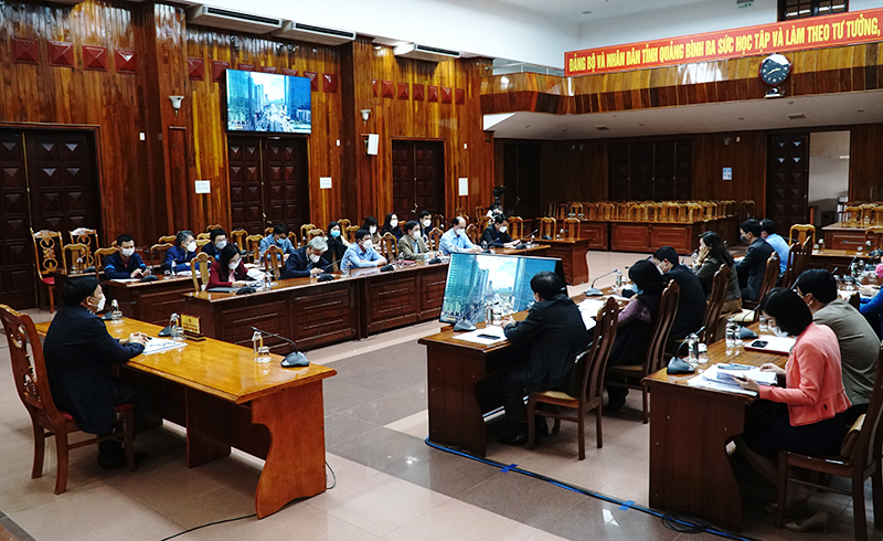 Hội nghị tại điểm cầu Quảng Bình.