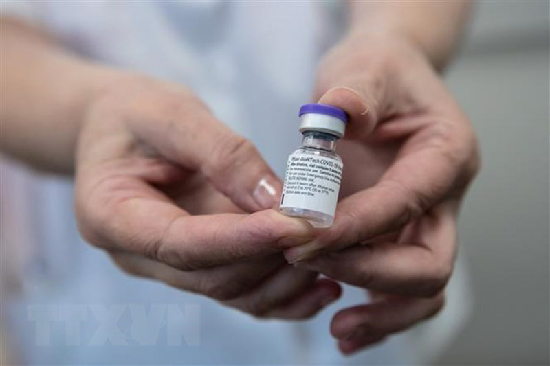 Vaccine phòng COVID-19 do hãng dược Pfizer (Mỹ) và BioNTech (Đức) phối hợp phát triển. (Ảnh: THX/TTXVN)