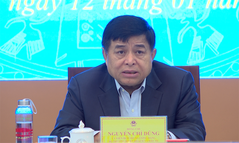 đồng chí Bộ trưởng Bộ Kế hoạch và Đầu tư Nguyễn Chí Dũng kết luận buổi làm việc