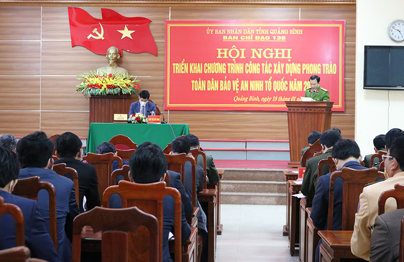Hội nghị triển khai công tác xây dựng phong trào toàn dân bảo vệ ANTQ năm 2022. 