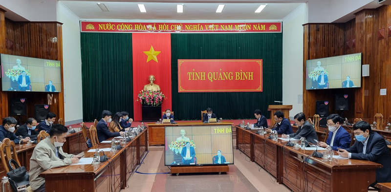  Các đại biểu tham dự hội nghị điểm cầu  Quảng Bình