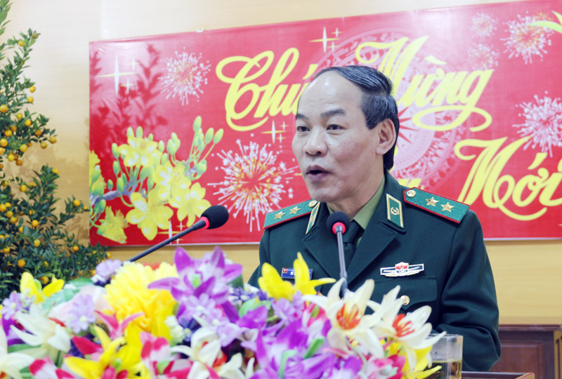 Trung tướng Đỗ Danh Vượng, Chính ủy BĐBP phát biểu tại buổi làm việc.