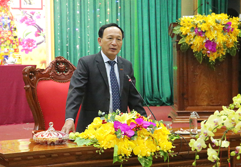  Đồng chí Phó Bí thư Thường trực Tỉnh ủy Trần Hải Châu chúc cán bộ, chiến sỹ lực lượng vũ trang Quảng Bình hoàn thành xuất sắc mọi nhiệm vụ được giao trong năm 2022.