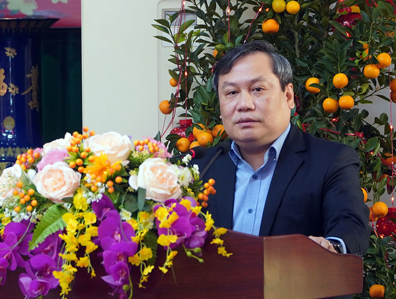 Đồng chí Bí thư Tỉnh ủy Vũ Đại Thắng ghi nhận và đánh giá cao nỗ lực của doanh nghiệp trong sản xuất kinh doanh, bảo đảm an sinh xã hội và công tác xây dựng Đảng.
