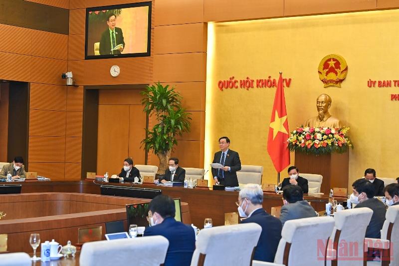  Quang cảnh bế mạc phiên họp thứ 8 Ủy ban Thường vụ Quốc hội khóa XV. (Ảnh: Duy Linh)