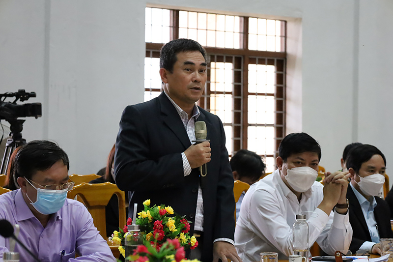 Đại diện lãnh đạo Sở Du lịch phát biểu tại buổi làm việc.