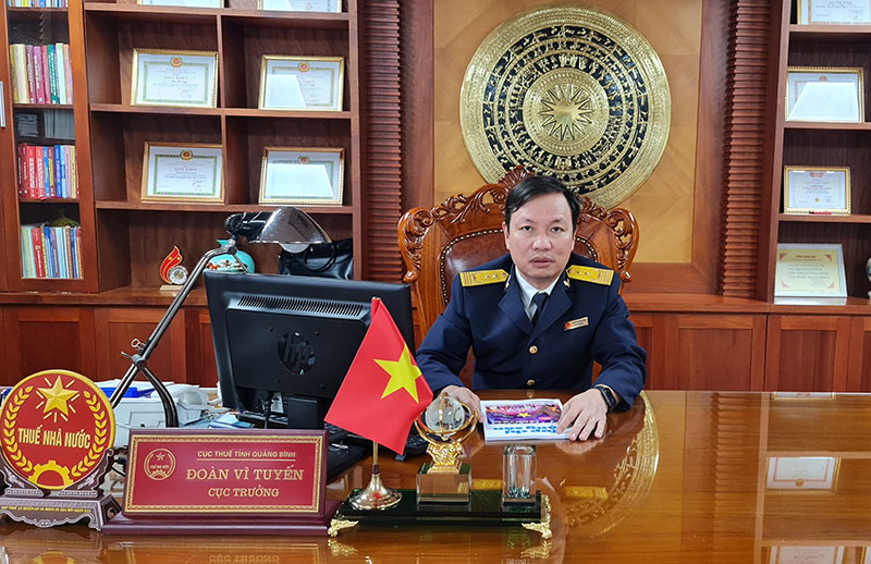 Ông Đoàn Vĩ Tuyến, Cục trưởng Cục Thuế tỉnh.