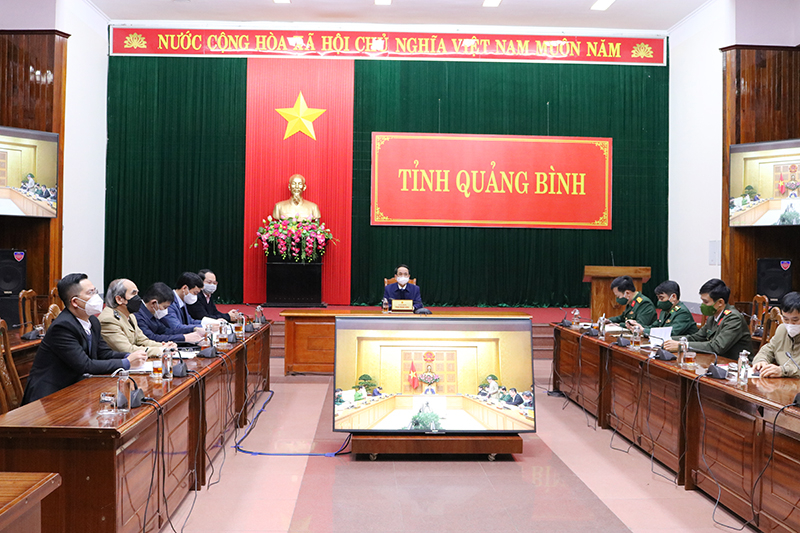 Đồng chí Phan Mạnh Hùng, Tỉnh ủy viên, Phó Chủ tịch UBND tỉnh chủ trì tại điểm cầu Quảng Bình 