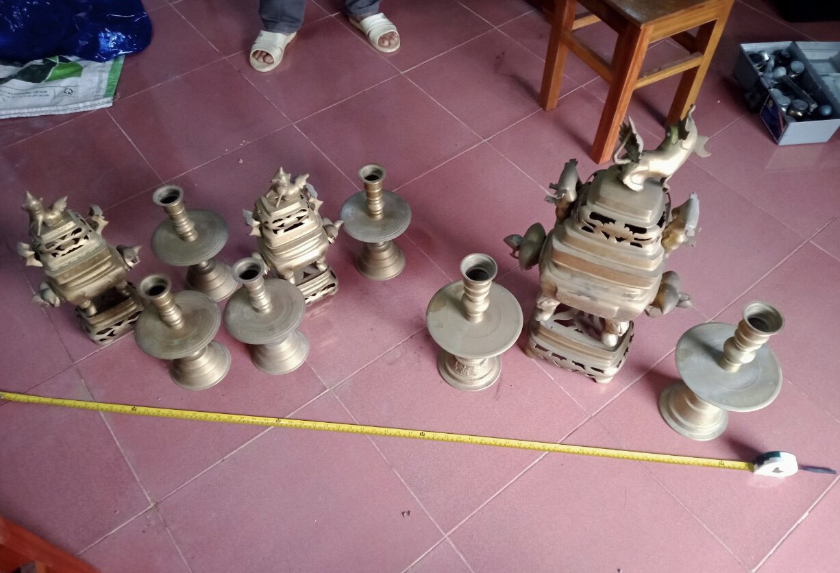 Tài sản các vụ trộm cắp được thu hồi.