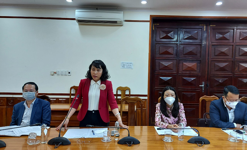 Đại diện Sở Văn hóa-Thể thao đóng góp ý kiến tại cuộc họp