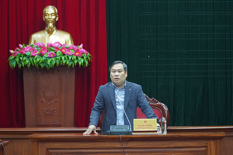 Đồng chí Bí thư Tỉnh ủy Vũ Đại Thắng: Quy hoạch tỉnh cần bám sát Nghị quyết Đại hội Đảng bộ tỉnh lần thứ XVII để tiếp thu bổ sung, hoàn thiện