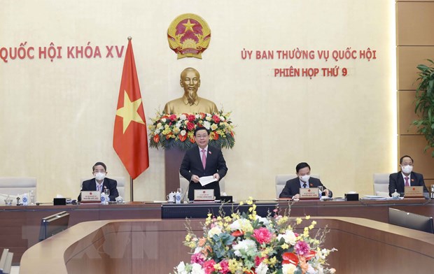 Chủ tịch Quốc hội Vương Đình Huệ phát biểu khai mạc phiên họp. (Ảnh: Doãn Tấn/TTXVN)