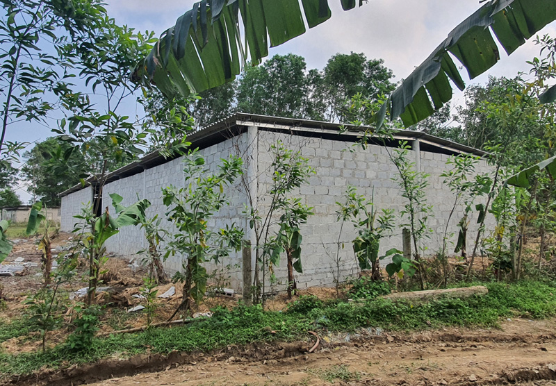 Một công trình xây dựng với danh nghĩa chuồng trại chăn nuôi đã xây xong 