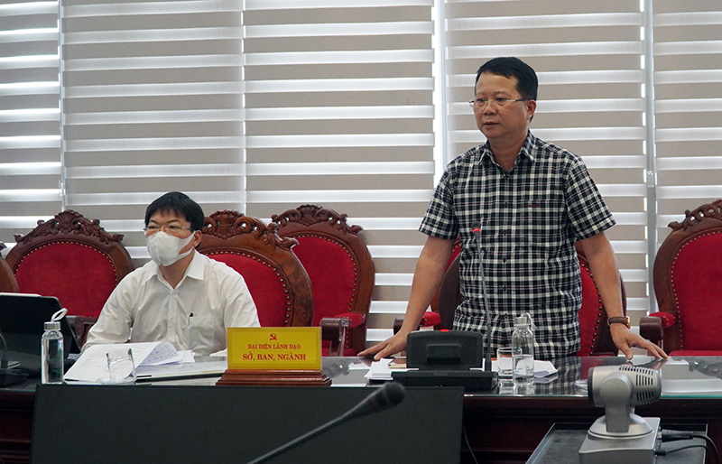 Đại biểu phát biểu tại buổi làm việc