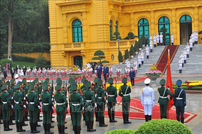 Quang cảnh Lễ đón. Ảnh: Minh Đức/TTXVN