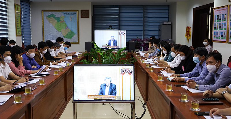  Các đại biểu dự hội nghị tại điểm cầu Quảng Bình.
