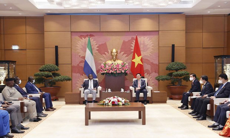 Quang cảnh buổi tiếp. (Ảnh: Doãn Tấn/TTXVN)