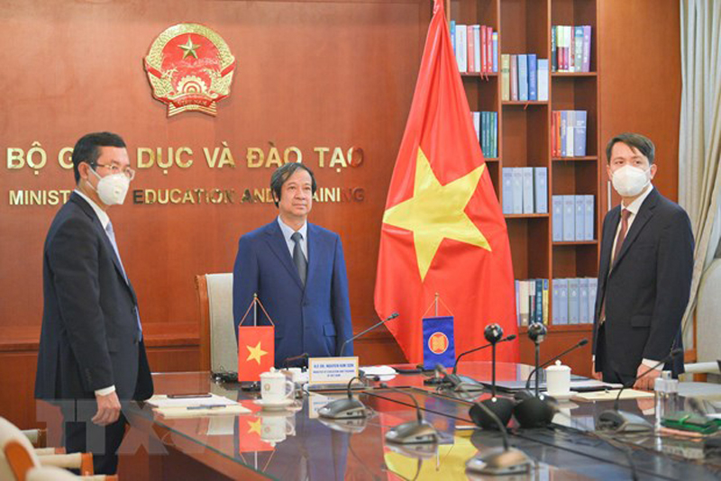Bộ Giáo dục và Đào tạo Việt Nam chính thức tiếp nhận nhiệm vụ Chủ tịch kênh giáo dục ASEAN nhiệm kỳ 2022 và 2023. (Ảnh: TTXVN phát)