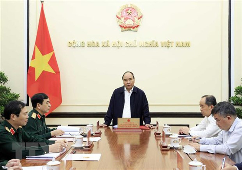 Đồng chí Nguyễn Xuân Phúc, Ủy viên Bộ Chính trị, Chủ tịch nước, Trưởng Ban Chỉ đạo xây dựng Đề án phát biểu. (Ảnh: Thống Nhất/TTXVN)
