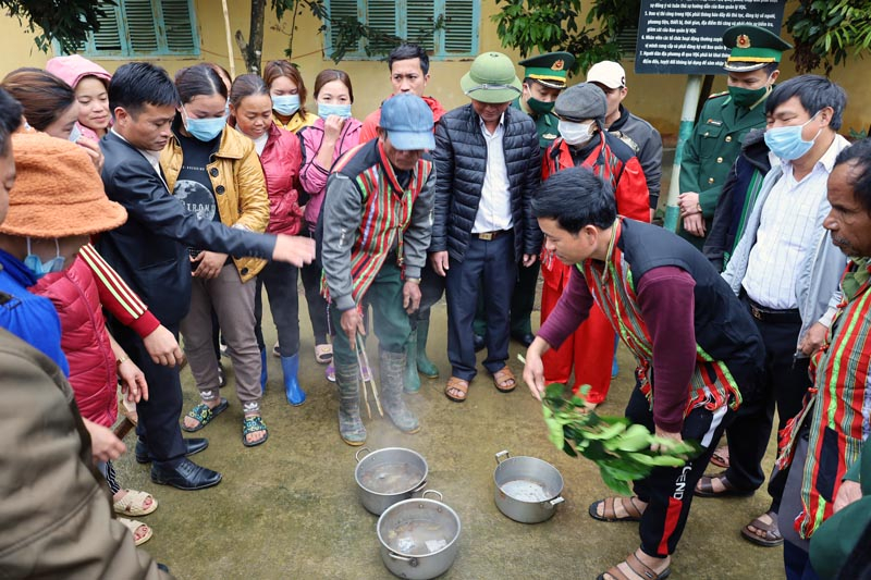 Một buổi Lễ cầu an của đồng bào Rục, xã Thượng Hóa, huyện Minh Hóa trong năm 2022.