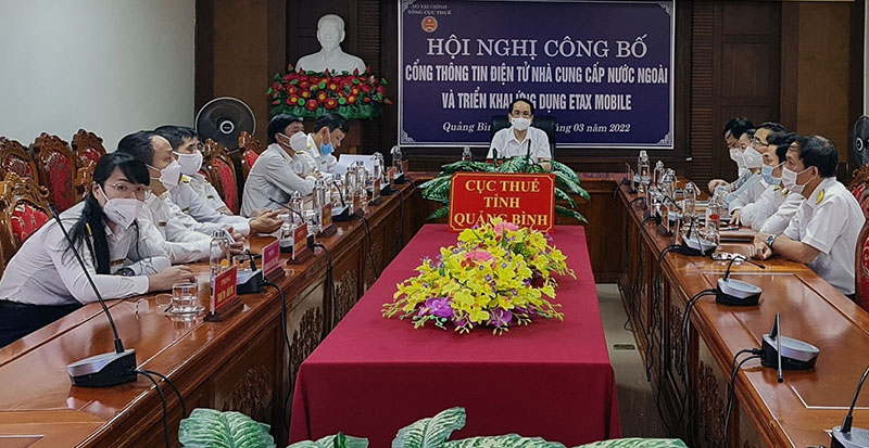 Toàn cảnh hội nghị trực tuyến tại điểm cầu tỉnh Quảng Bình.