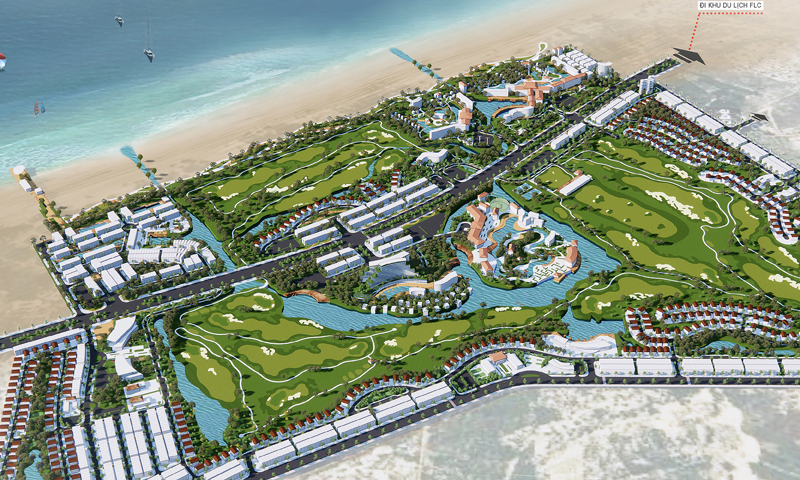 Phối cảnh dự án khu phức hợp nghỉ dưỡng-sân golf DIC Star Đồng Hới.