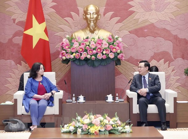 Quang cảnh buổi tiếp. (Ảnh: Doãn Tấn/TTXVN)