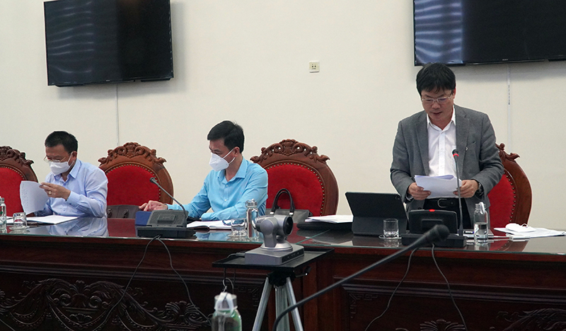Đại biểu phát biểu tại buổi làm việc
