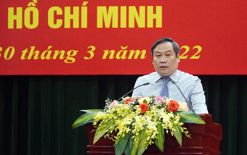 Đồng chí Bí thư Tỉnh ủy Vũ Đại Thắng phát biểu khai mạc hội nghị
