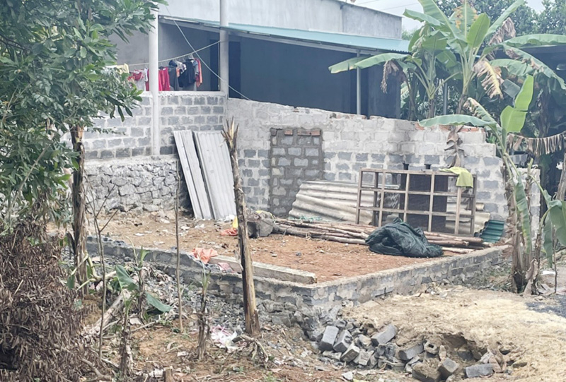 Một công trình xây dựng thêm mới vào nhà cũ đã được người dân tự giác tháo dỡ.
