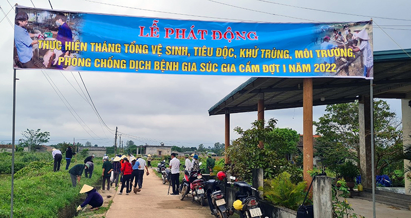 Lễ phát động “Tháng tổng vệ sinh, tiêu độc, khử trùng môi trường năm 2022”.
