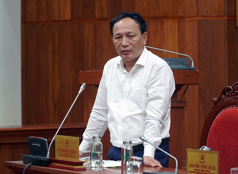 Đồng chí Phó Bí thư Thường trực Tỉnh ủy Trần Hải Châu: Cần cụ thể hóa và triển khai kịp thời các giải pháp phát triển kinh tế - xã hội.
