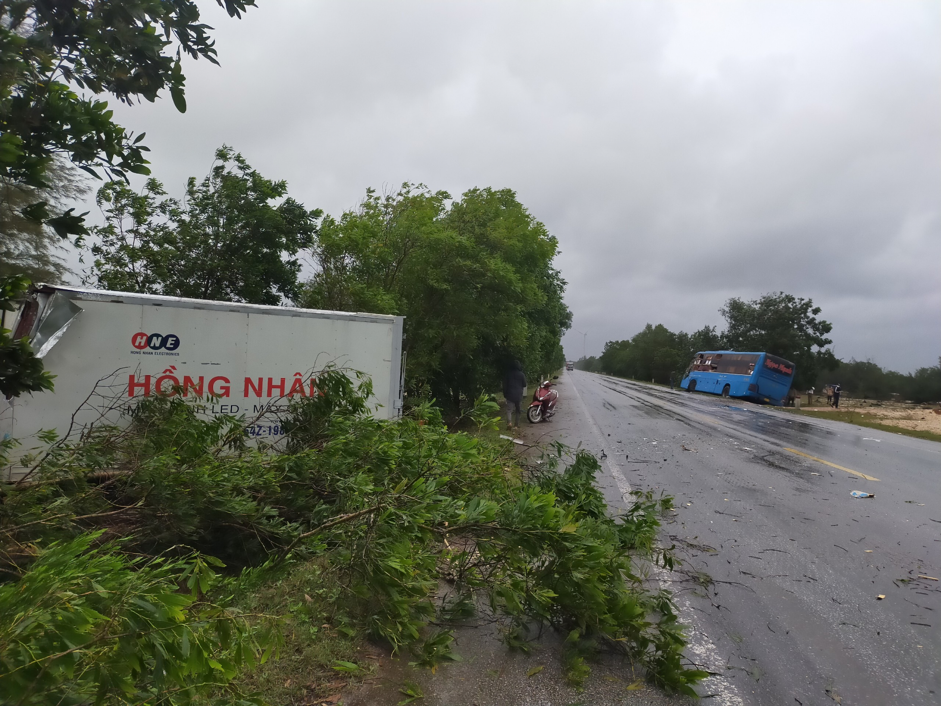 Hiện trường vụ tai nạn.