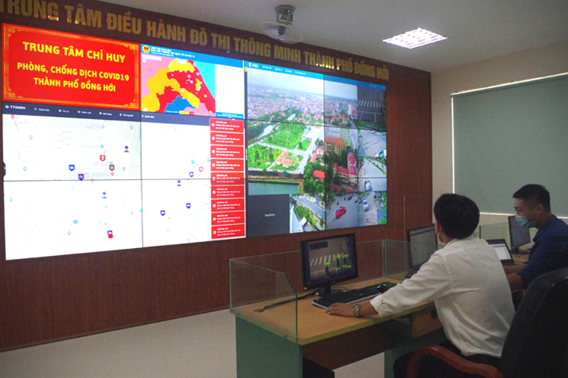 Trung tâm giám sát, điều hành đô thị thông minh TP. Đồng Hới, đáp ứng thực tiễn yêu cầu đổi mới quản lý đô thị.