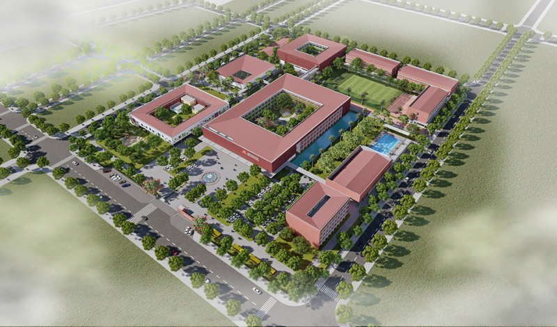 Bản phối cảnh Dự án Trường liên cấp hội nhập Quốc tế ischool Quảng Bình.