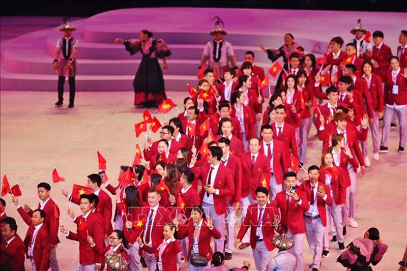 Dự kiến, đoàn thể thao Việt Nam tại SEA Games 31 tham dự đại hội với số lượng VĐV đông đảo nhất. Ảnh: TTXVN