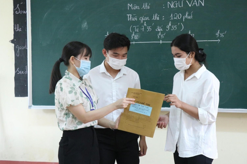 Thí sinh thi tốt nghiệp THPT năm 2021. Ảnh: TTXVN