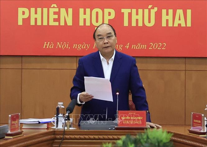 Chủ tịch nước Nguyễn Xuân Phúc phát biểu. Ảnh: Thống Nhất/TTXVN
