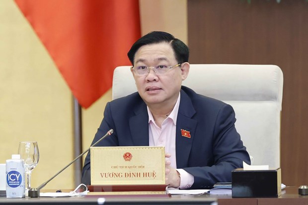 Chủ tịch Quốc hội Vương Đình Huệ phát biểu. (Ảnh: Doãn Tấn/TTXVN)