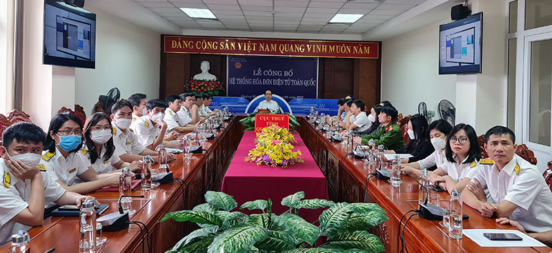 Toàn cảnh hội nghị trực tuyến tại điểm cầu tỉnh Quảng Bình.