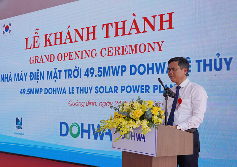 Đồng chí Chủ tịch UBND tỉnh Trần Thắng phát biểu tại buổi lễ.
