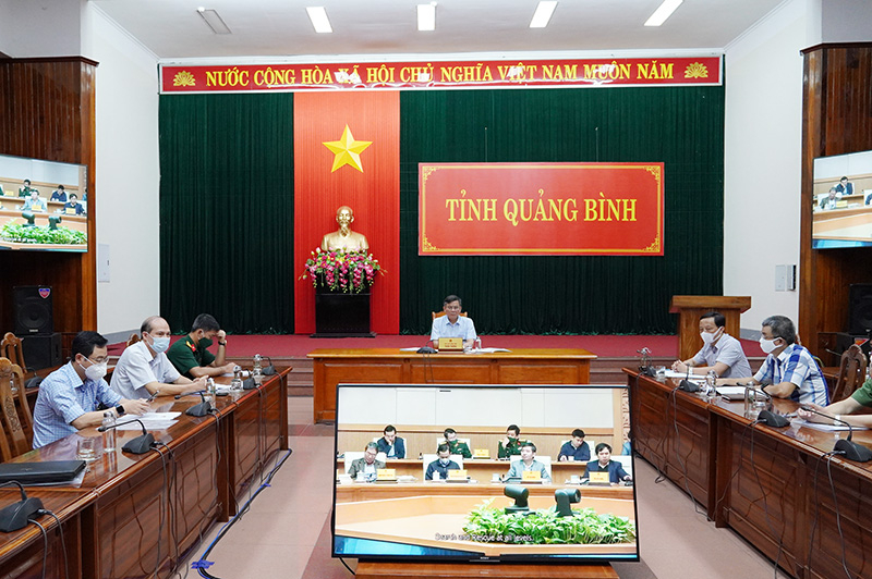 Các đại biểu dự hội nghị tại điểm cầu tỉnh Quảng Bình