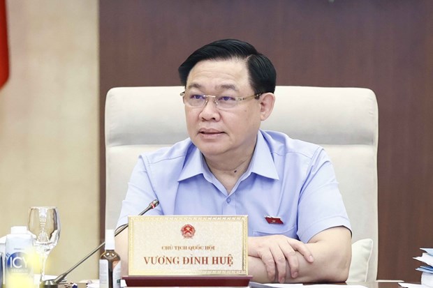 Chủ tịch Quốc hội Vương Đình Huệ phát biểu. (Ảnh: Doãn Tấn/TTXVN)
